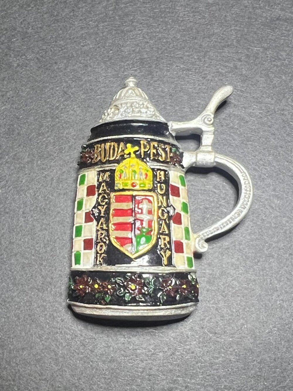 VTG Budapest Hungary Coat of Arms Beer Stein Souvenir Refrigerator Magnet 2.5"